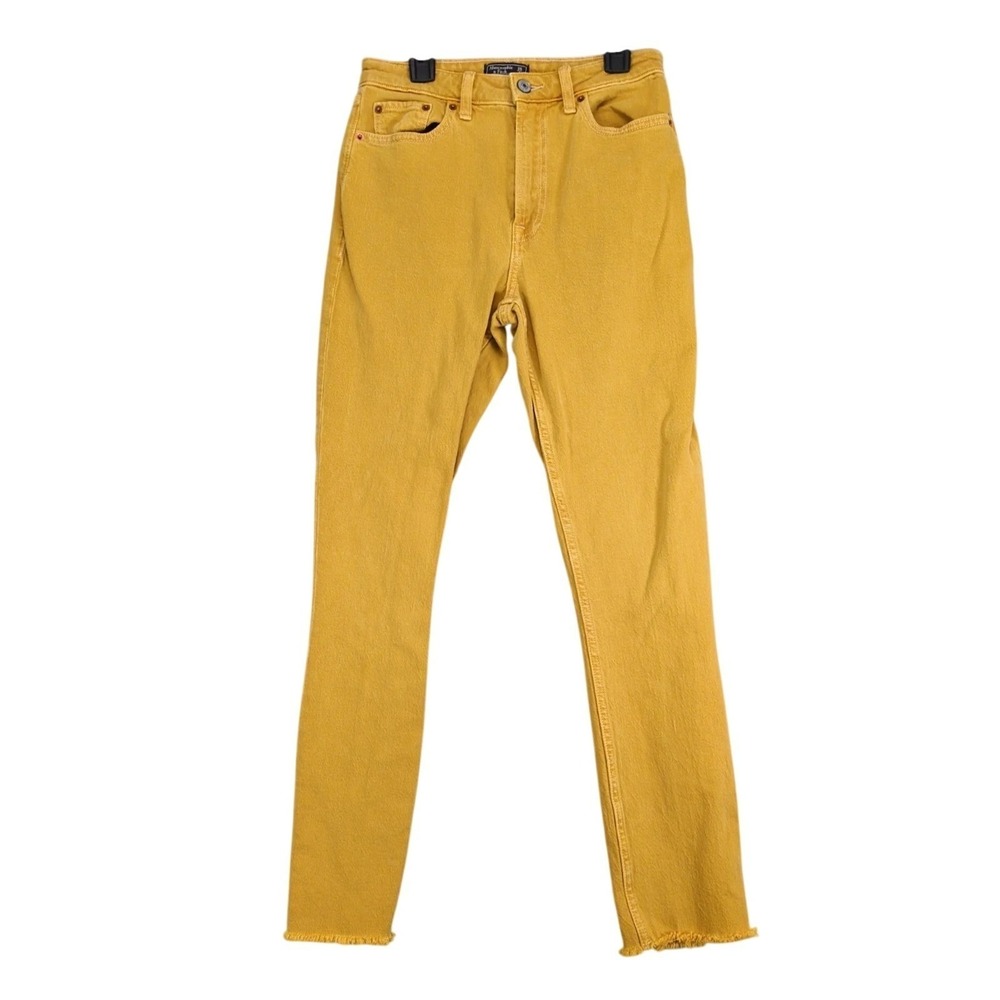 Abercrombie & Fitch Simone High Rise Slim Gold Ankle Jeans Womens 0 26x27"‎ Y2K